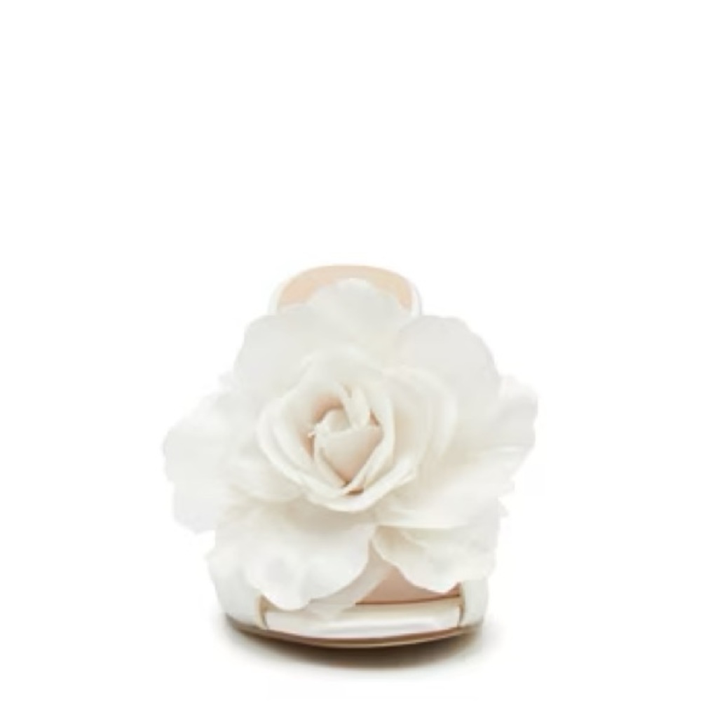 Ivory Bridal Flower Heels - Picture 3 of 13